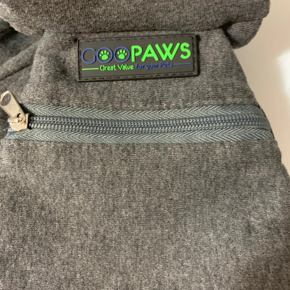GOOPAWS Hand-free Comfy Pet Sling Bag Gray Dog Cat Carrier Breathable Soft